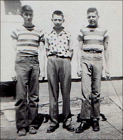 Dean Blackwell sent this photo of three young men who lived on the south end of Centre Street in Pawnee Rock. They are Rod Quincy, Dean, and Leon Miller. Dean says the photo was taken at his house, which was across the street from the Quincy and Miller homes.
