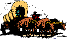 Santa Fe Trail oxen and wagon logo
