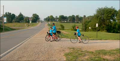 Unruhs on Biking Across Kansas, 2007. Photo copyright by Margaret Unruh.