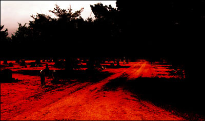 Pawnee Rock Cemetery, copyright 2007 by Leon Unruh.