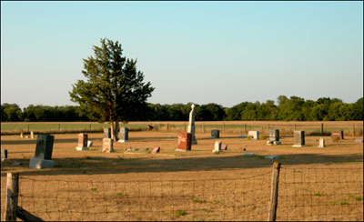 Cemetery on the old Both homestead, Clarence Township. Photo copyright 2008 by Leon Unruh.