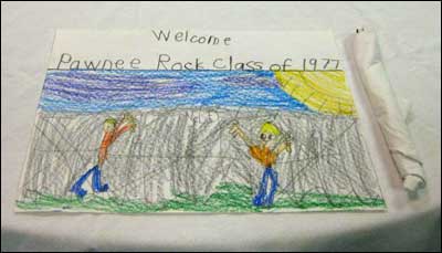 Placemats were created by Darla's first-grade class in Hoisington.