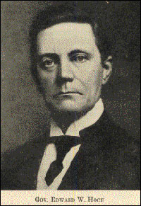 Edward W. Hoch, governor of Kansas, from the Kansas Skyways biographical information page.
