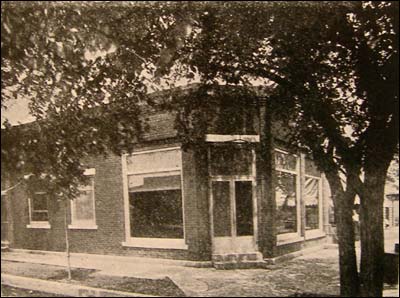 Farmers and Merchants State Bank, as photographed for the Biographical History of Barton County, Kansas.