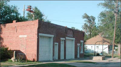 Old fire station, Pawnee Rock, 2006. Photo copyright 2006 by Leon Unruh.