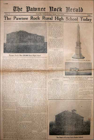 The Pawnee Rock Herald, August 18, 1921. Photo copyright 2007 by Leon Unruh.