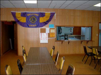 Inside the Lions Club's depot, August 2006. Photo copyright 2006 by Leon Unruh.