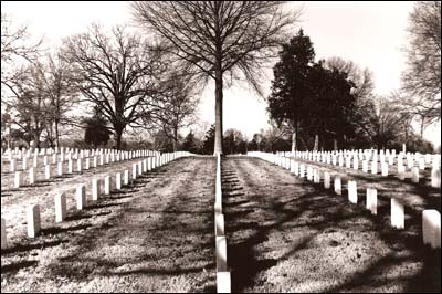 Little Rock National Cemetery, 1998. Photo copyright 1998 by Leon Unruh.