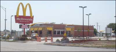 The new look of the McDonald's in Great Bend. Photo copyright 2007 by Gary Trotnic.