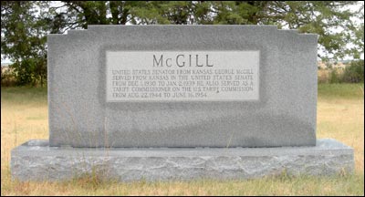 George McGill gravestone, Pawnee Rock Cemetery. Photo copyright 2006 by Leon Unruh.