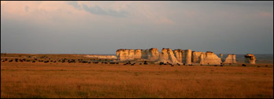 Monument Rocks, Gove County, Kansas. Photo copyright 2006 by Leon Unruh.