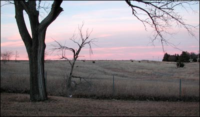 Land north of Pawnee Rock State Park. Photo copyright 2008 by Leon Unruh.