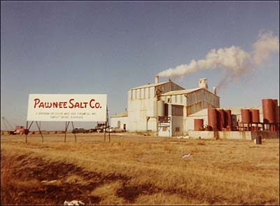 The Pawnee Salt Co. plant, Pawnee Rock, photographed in 1963 by Paul Schmidt.