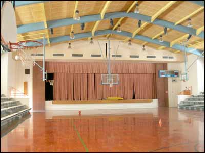 Pawnee Rock school gym. Photo copyright 2006 by Leon Unruh.