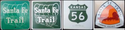 Santa Fe Trail highway signs. Photos copyright 2007 by Gary Trotnic.