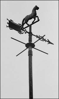 Weather vane built by Elgie Unruh. Photo copyright 2008 by Leon Unruh.