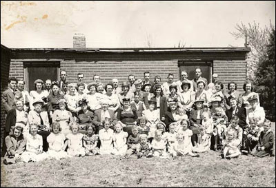Christian Church in Pawnee Rock, 1947 or 1948. Photo sent by Dean Blackwell.