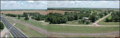 Where Cobb Miller's Mobil fuel tanks sat in the middle of the 20th century. Photo copyright 2005 by Leon Unruh.
