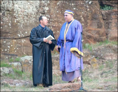 Pawnee Rock's Easter pageant, The Way of the Cross, on April 24, 2011. Photo copyright 2011 by Jim Dye.