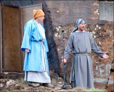 Pawnee Rock's Easter pageant, The Way of the Cross, on April 24, 2011. Photo copyright 2011 by Jim Dye.