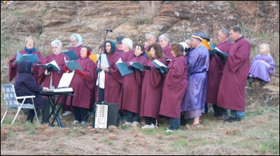 Pawnee Rock's Easter pageant, The Way of the Cross, on April 24, 2011. Photo copyright 2011 by Jim Dye.