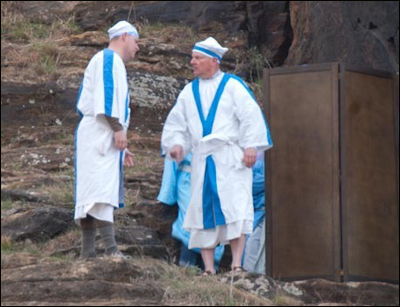 Pawnee Rock's Easter pageant, The Way of the Cross, on April 24, 2011. Photo copyright 2011 by Jim Dye.