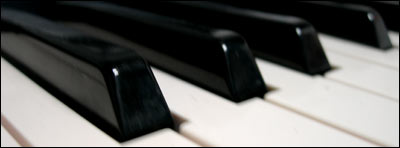Piano keys. Photo copyright 2007 by Leon Unruh.