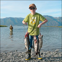 Hope Creek pink fishing, July 29. Photo copyright 2007 by Leon Unruh.