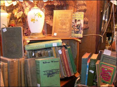 Hardcover books at Santa Fe Mercantile, 2006. Photo copyright 2009 by Leon Unruh.