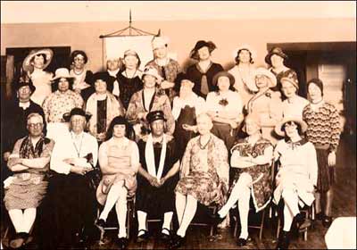 Members of the Knights of Pythias in drag.