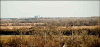 Radium, viewed from Pawnee Rock State Park. Photo copyright 2008 by Jim Dye.