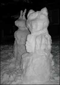 Snow dogs. Copyright 2006 by Leon Unruh.