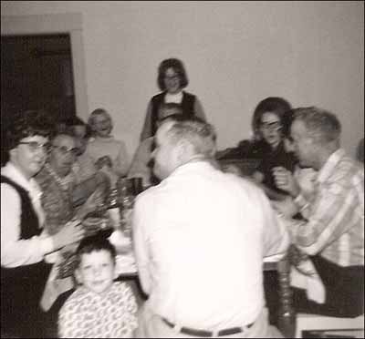 From left: Merle Unruh, Lena Unruh, Julietha Fox, Cheryl Unruh, Mary Fox, Herman Fox, Cynthia Fox, Anita Unruh, Elgie Unruh, Laramie Unruh Sr., and Laramie Unruh. Photo copyright 2009 by Leon Unruh.
